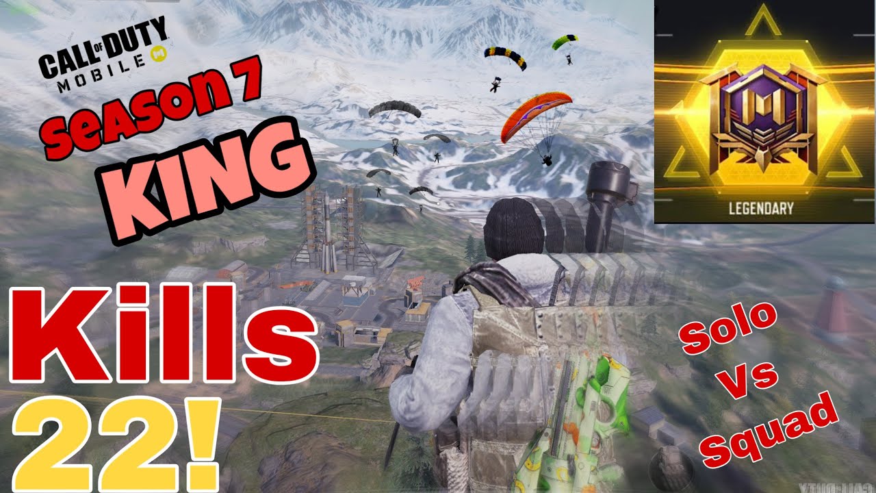 Legendary level 22 kills solo vs squad // call of duty mobile - YouTube