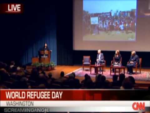 Angelina Jolie and Ann Curry at World Refugee day ...