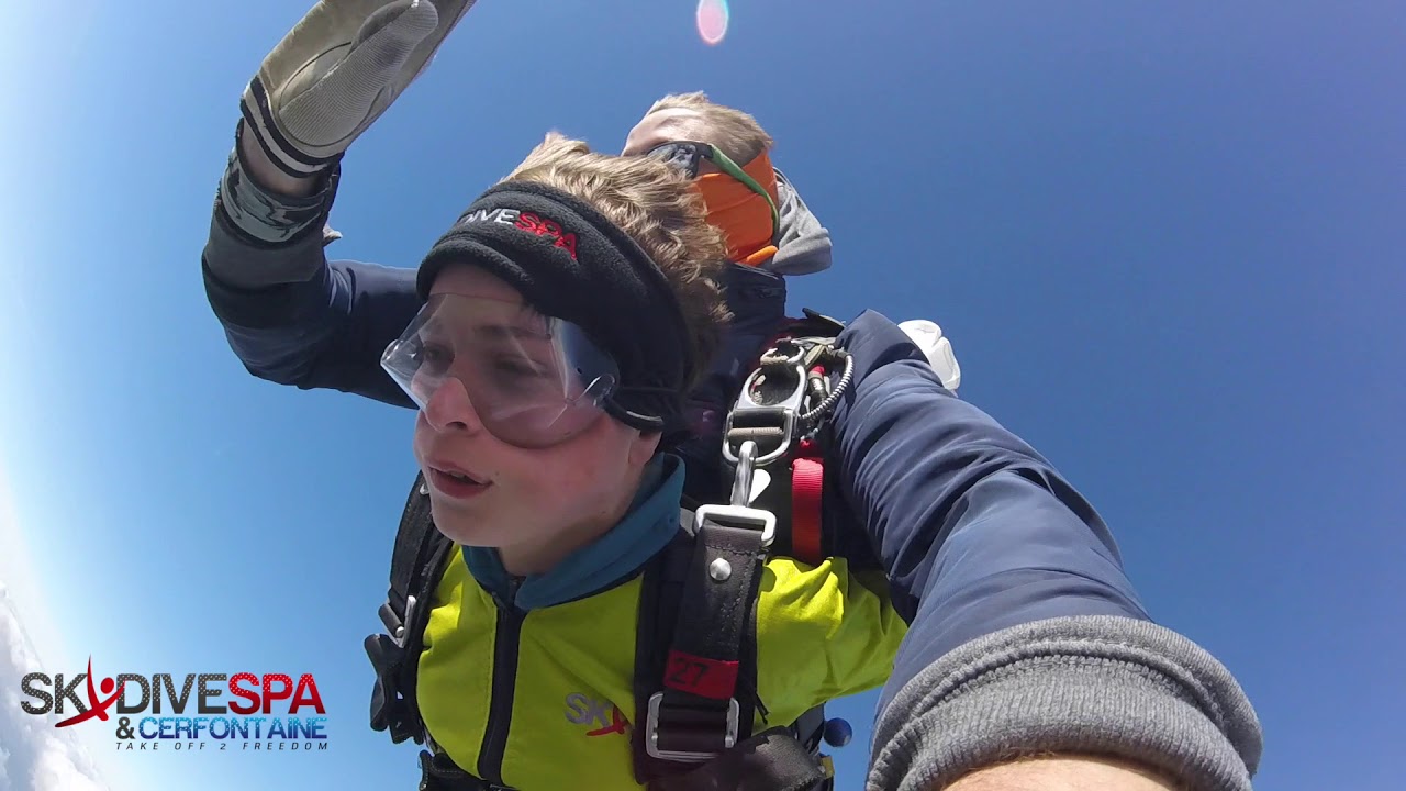 SKYDIVE SPA saut parachute Gabriel 2017 [1080p]