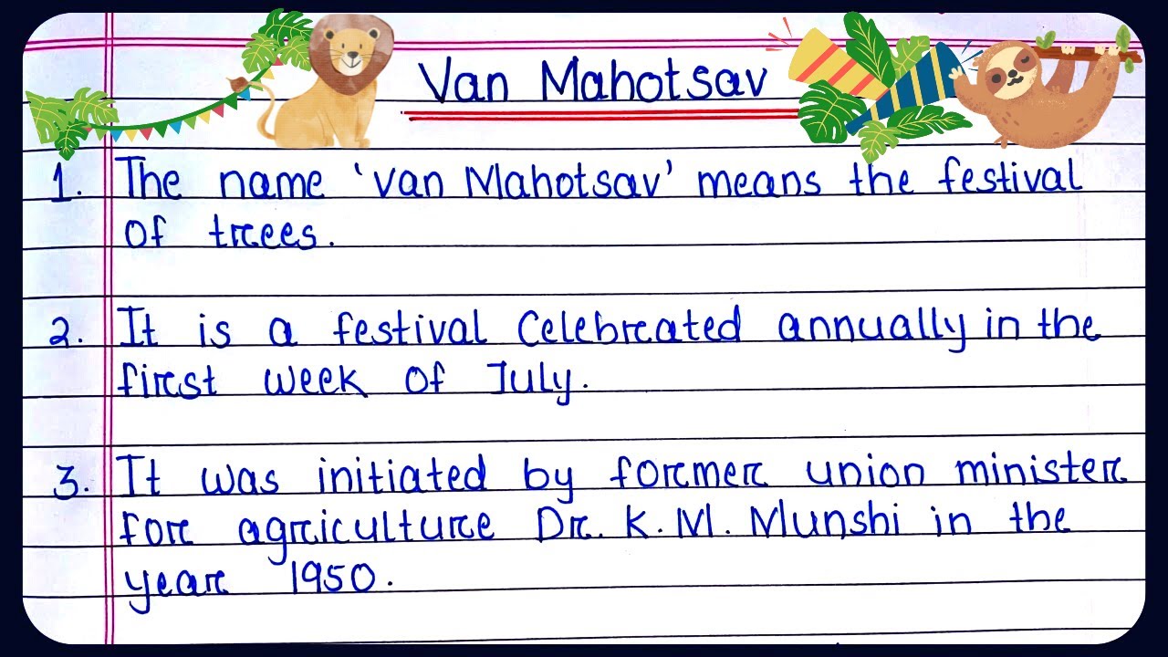 van mahotsav essay in english for class 6