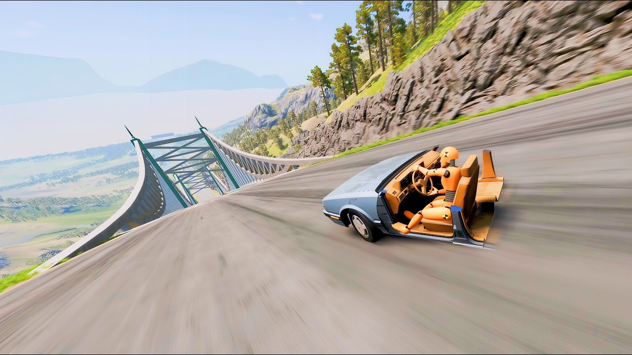 Full Throttle INSANE Long Downhill Mayhem! | BeamNG.drive Epic Crashes & Speed Test #9