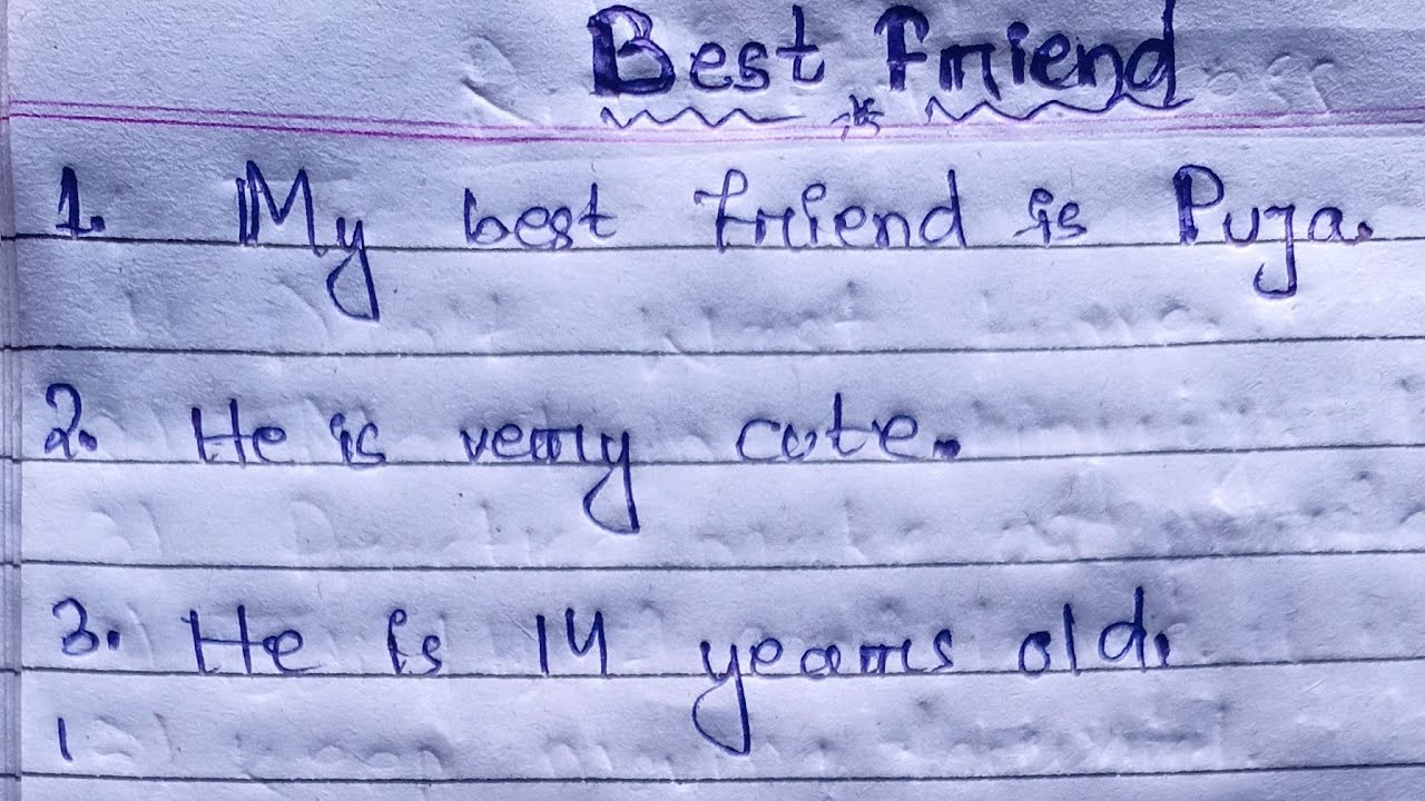 My Best Friend Essay in English 10 line For Kids My Best Friend