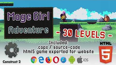 Mage Girl Adventure - HTML5 Construct 2 Game (.capx) | Codecanyon Scripts and Snippets