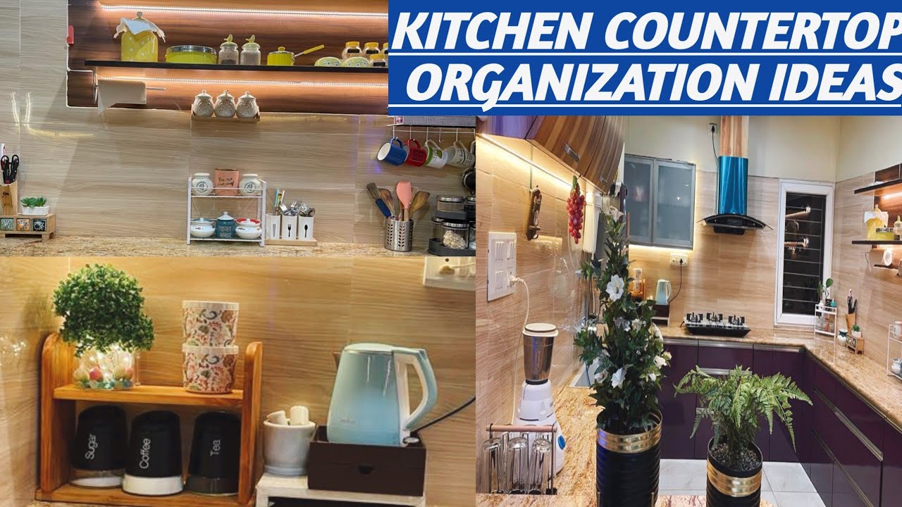 Kitchen Countertop Organization Ideas In Hindi//Indian Kitchen Tour//How I Organize My Kitchen ...