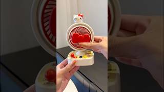 Hellokitty desktop mini fan💨🥰#hellokitty #sanrio #hellokittystuff #kawaii #minifan #cute #summer