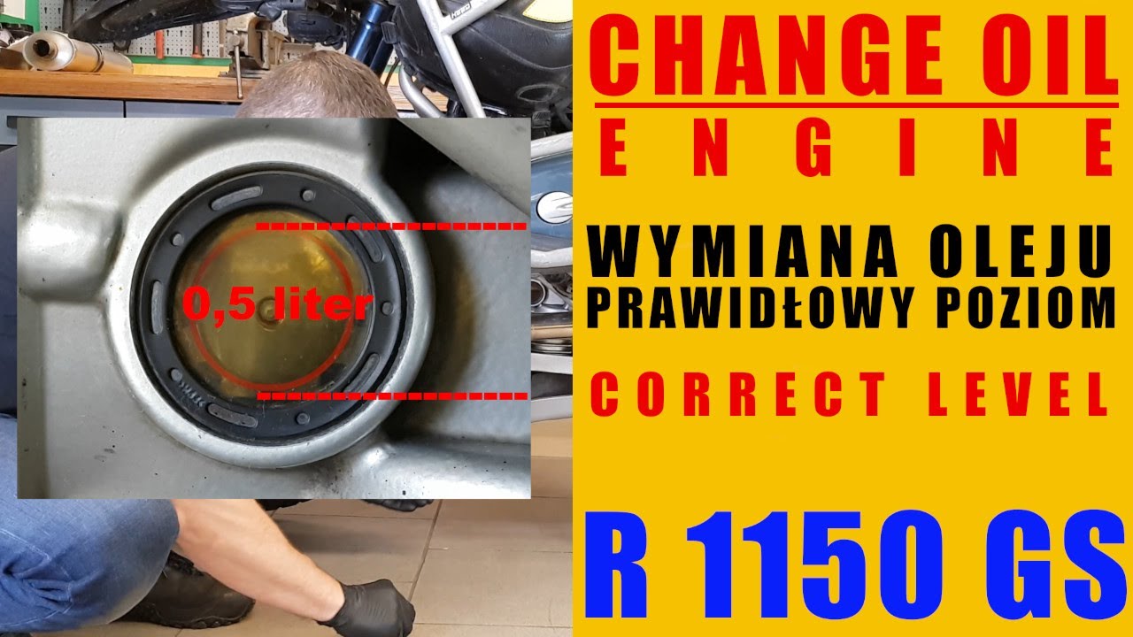🔧 BMW R 1150 GS Wymiana OLEJU silnikowego Prawidłowy poziom oleju w