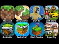 Minecraft,MergeCrafter,Craft 3D,Craft World Survival,GunCrafter,RealmCraft,Block Survival,Super City