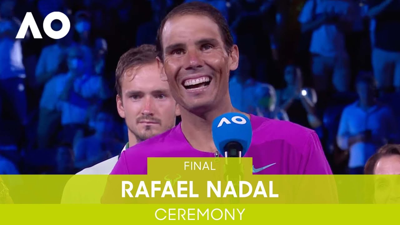 Mens Singles Ceremony Rafael Nadal v Daniil Medvedev (F) Australian Open 2022