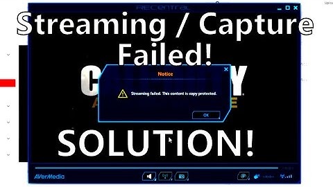 Streaming / Recording Failed This Content Is Copy Protected SOLUTION Avermedia LGP Lite