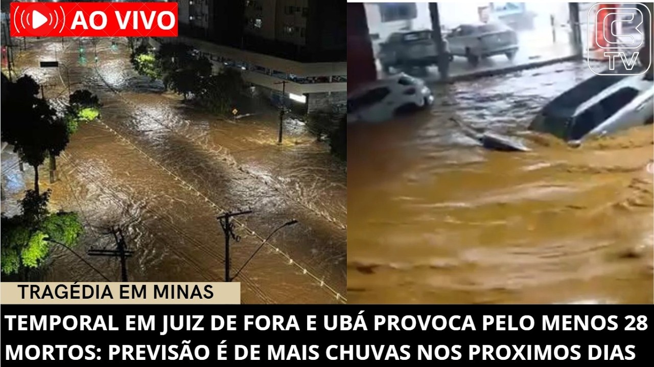 🔴 AO VIVO | Temporal mortal em Minas: tragédia, desaparecidos e risco de mais chuva | 24/02/2026
