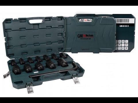 Набір головок торцевих ударних GUT MECHANIC 3/4” 13 шт. GM01013, видео 1