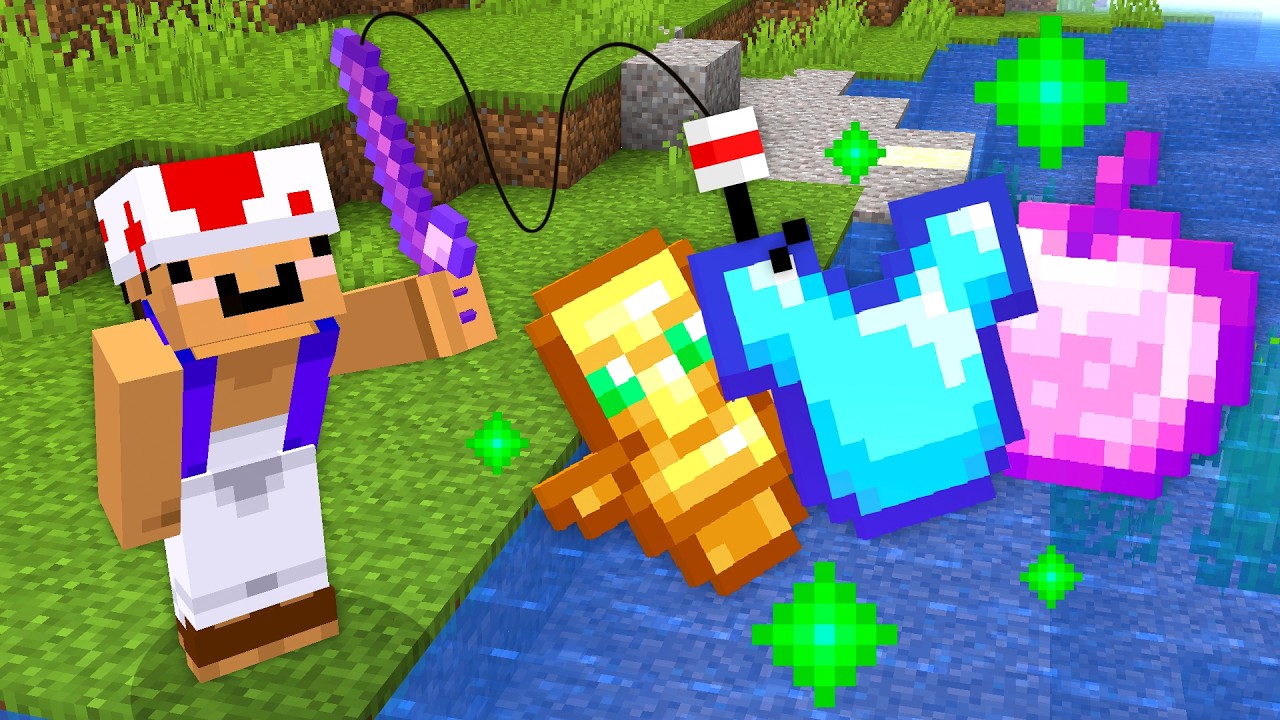 Minecraft, but Fishing Drops OP Loot...
