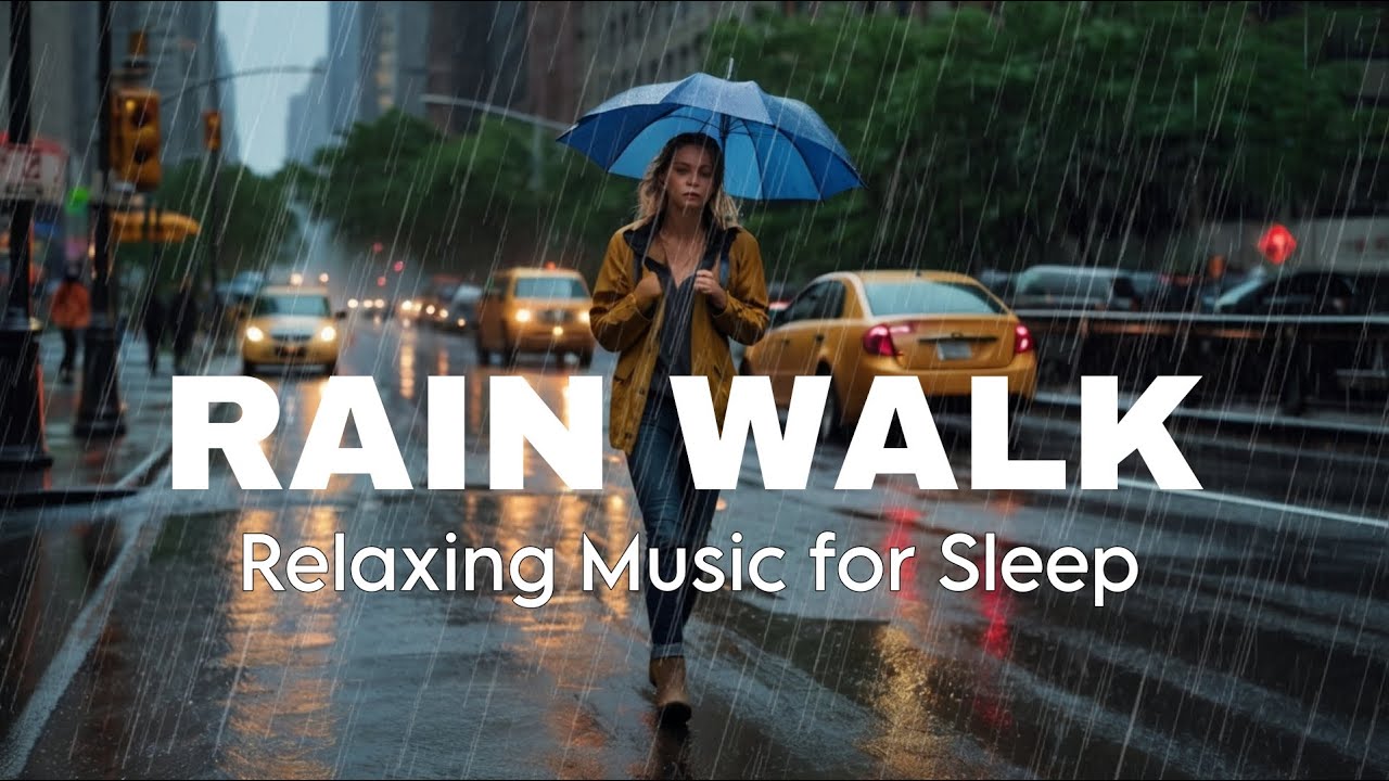 ASMR Rain Walk in Heavy Rain | Late Night Urban Ambience 4K | Rain Walk ...