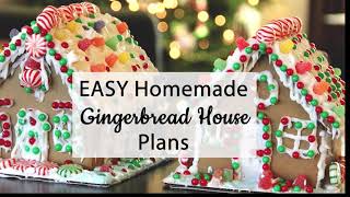 Easy Homemade Gingerbread House Plans, Patterns, and Templates.