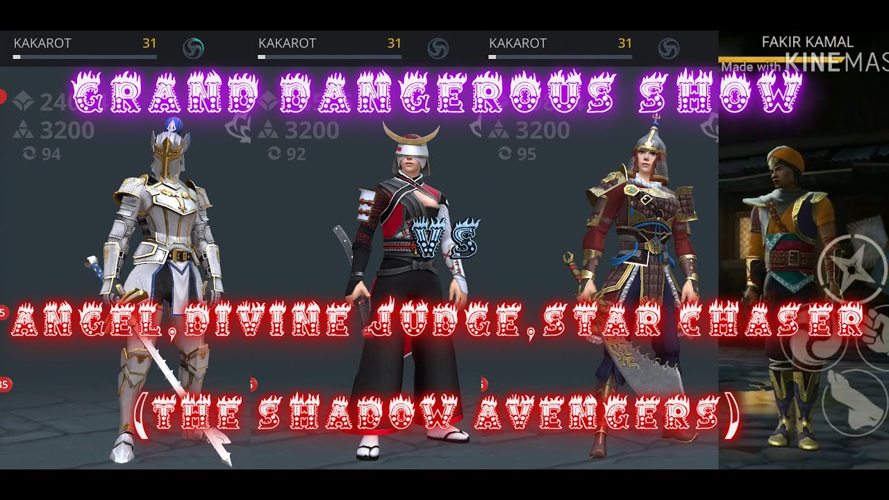 Shadow Fight 3 : Grand Dangerous Show vs Angel,Divine judge,Star chaser(The Shadow Avengers)