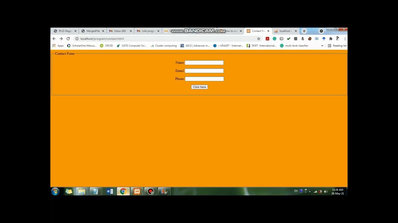 How to Connect HTML Form to MySQL Database Using PHP Program #Tamil ...