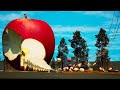 Giant Apple Collapses Domino simulation