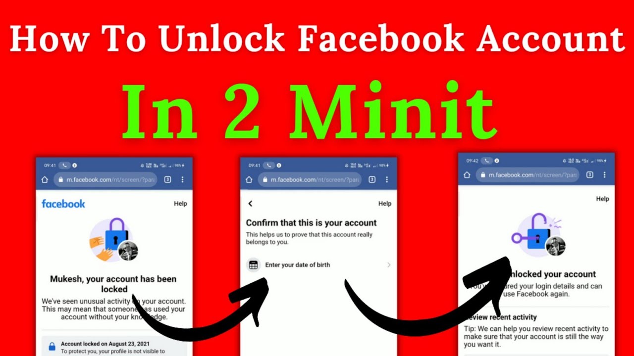 how to unlock facebook account unlock facebook account facebook locked how to unlock 2021