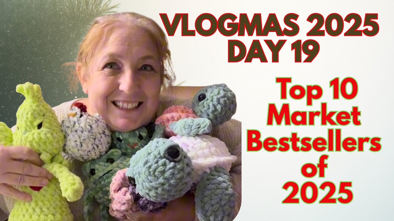 Vlogmas 2025, День 19 | Мои 10 самых продаваемых товаров для вязания крючком на рынке в 2025 году