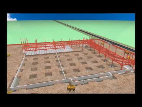 Sample 3DS Max Animation of Logistics Building