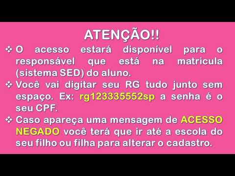 PROATEC PAIS: Como criar o login de responsável na SED p/ acompanhar a vida escolar do seu filho(a)