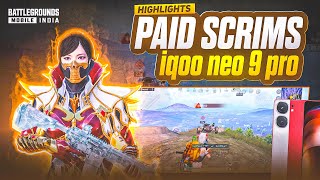 BGMI PAID SCRIMS & COMPETITIVE GAMEPLAY 🔱 IQOO NEO 9 PRO EXTREME+ PUBG / BGMI TEST 2024⚡