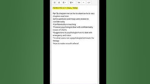 PSY611 current paper 2024