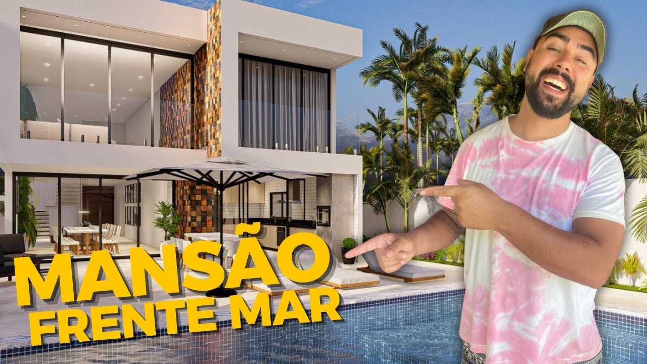 MANSÃO NOVA CONDOMINIO BELIZE EM ITANHAÉM DE FRENTE PARA O MAR