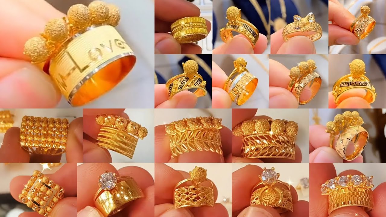 Arabic Gold Ring designs 2023  Gold Ring designs  Gold Rings  Gloriousjewelry