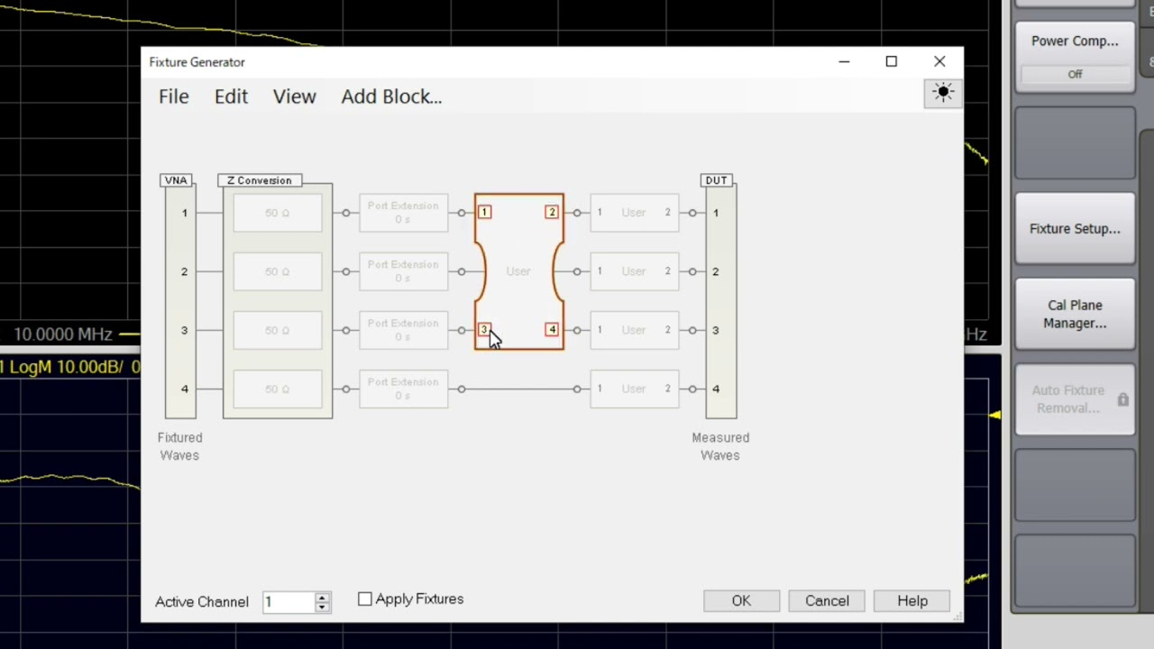 De-embedding Setting by Fixture Simulator フィクスチャシミュレータによるディエンベディング設定