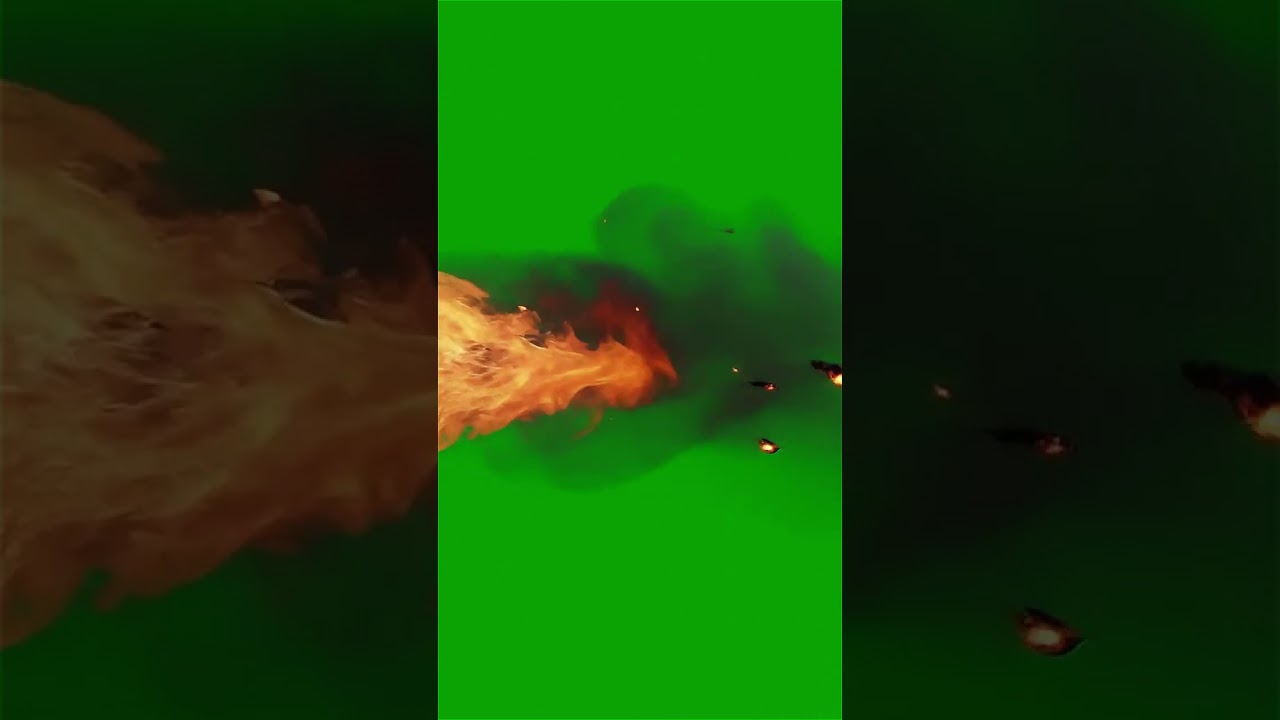 Fire ball moving Green Screen Effect 