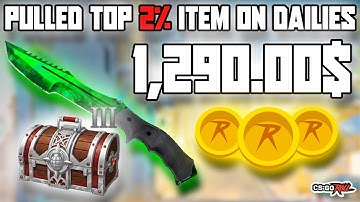 AGAIN PULLED TOP 2% ITEM ON DAILIES | CSGOROLL | ROYCE_GAMBA