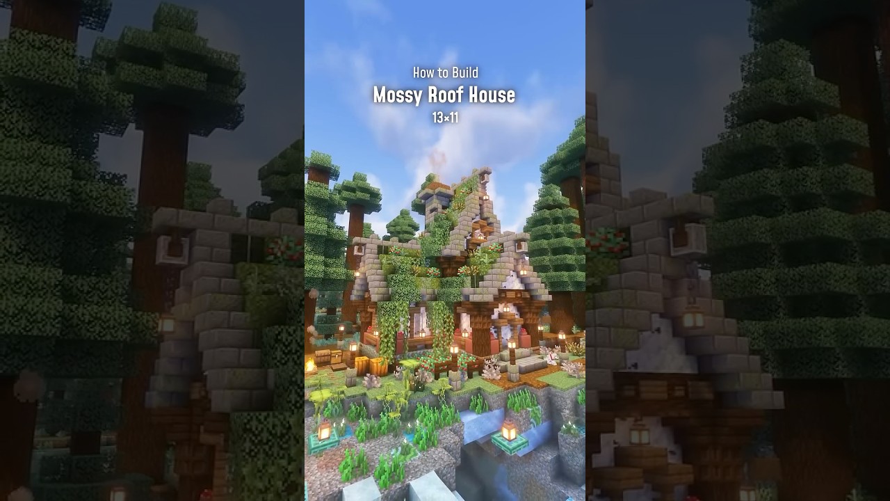 Mossy Roof House | Minecraft Fantasy Build Tutorial