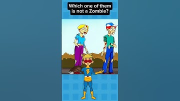Who is not a Zombie??? #riddlejourney #braintest #braintestsolution #challenge #cartoon #brainteaser