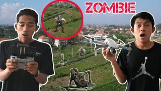 PENAMPAKAN ZOMBIE TERTANGKAP SAAT MAIN DRONE! | Mikael Family