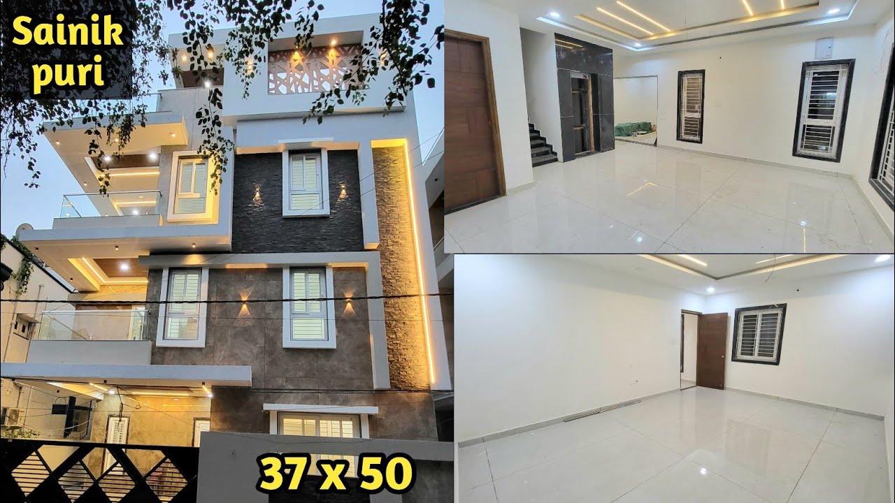 205 SYd| 4800sft| LIFT| New Luxury Triplex Villa for sale in Hyderabad 37x50 North face 5 BHK Villa