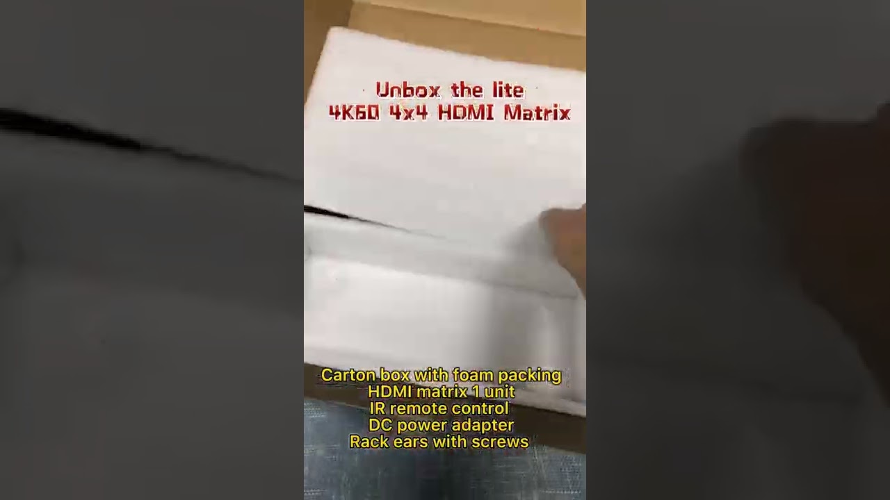 Unbox the 4K60 4x4 HDMI matrix switcher 