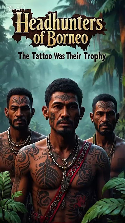 The Dayak Headhunters of Borneo – Tribal Tattoos Marked by Death #shorts