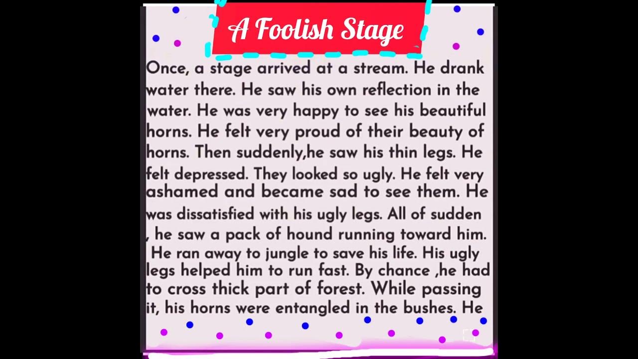 a-foolish-stage-story-in-english-moral-story-a-foolish-stage-pride-hath