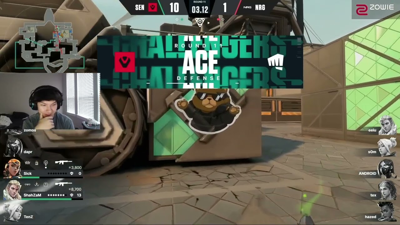 sinatraa *REACTS* to SEN SicK ACE vs NRG and explains C4 peek meta