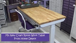My New Craft Room Work Table From Home Depot! #crafttable #homedepot