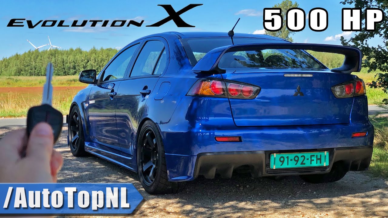 mitsubishi evo x blue