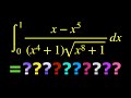 ∫(x - x⁵)/((x⁴ + 1)√(x⁸ + 1)) dx [0, 1]. Solve integral using Substitution Method.