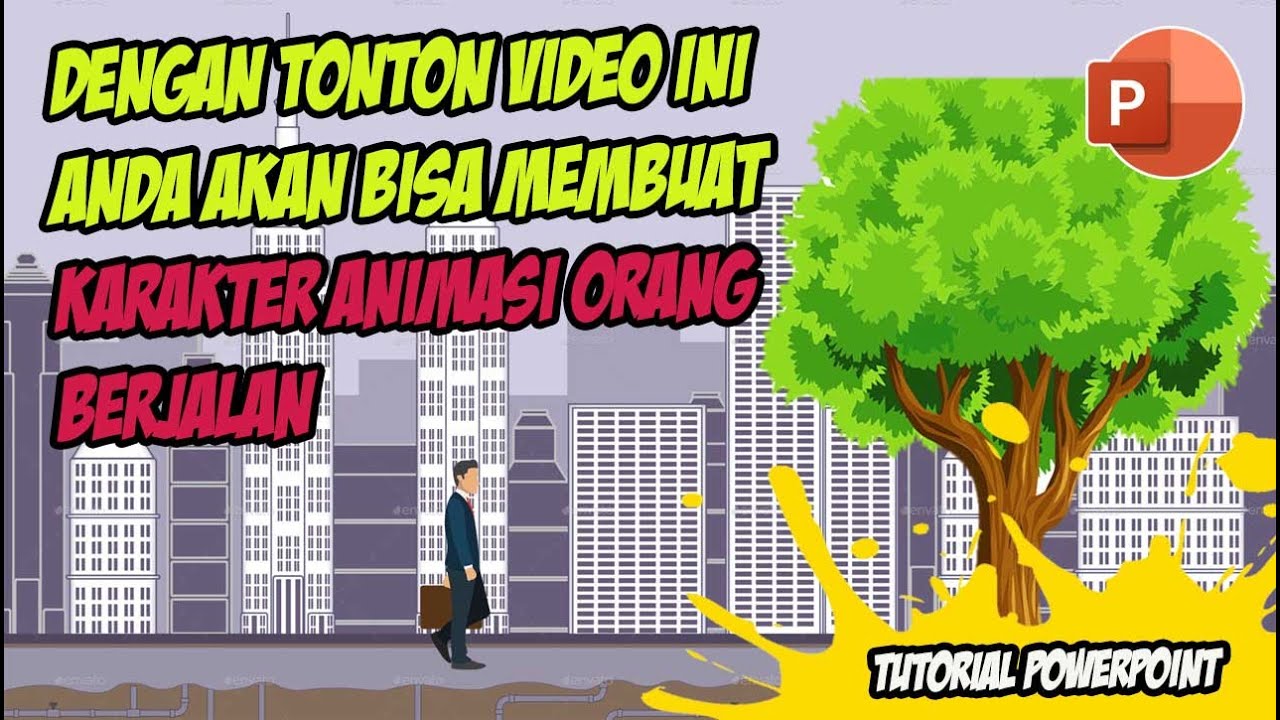  Membuat  Karakter Animasi  Orang  berjalan  di Powerpoint 