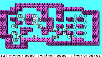 IBM PC - Sokoban Solution - Level 13