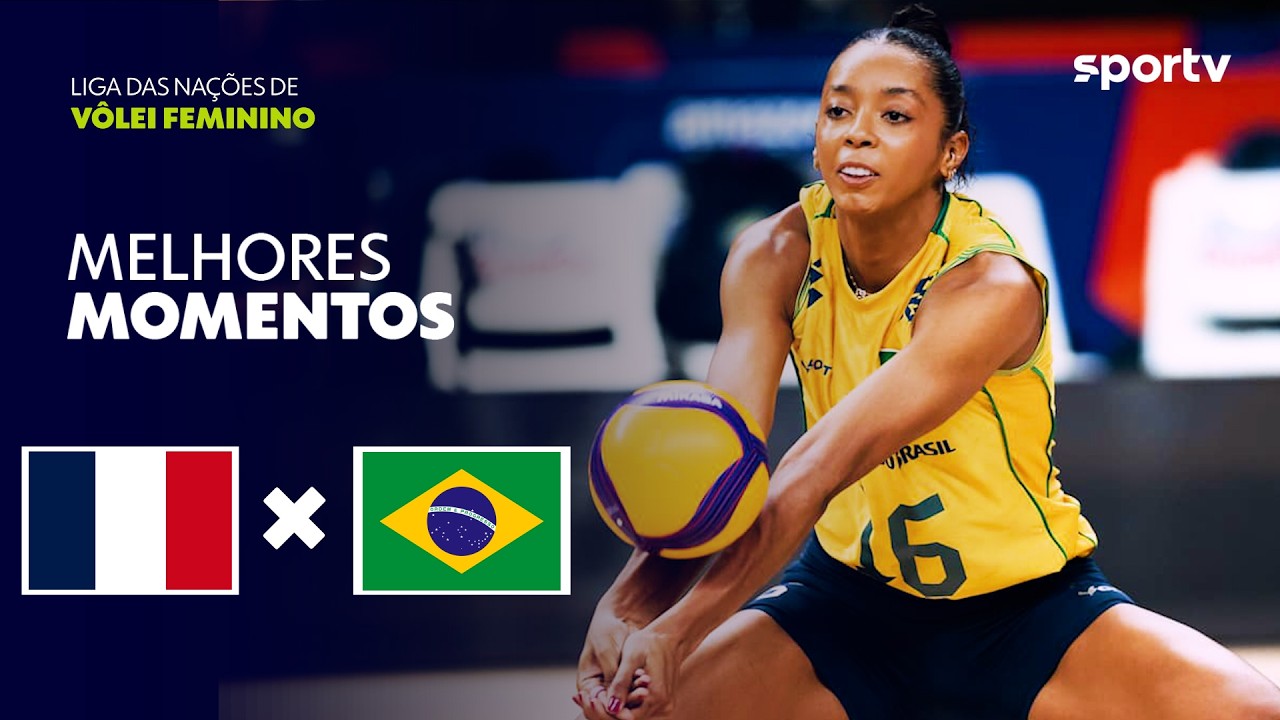 FRANÇA 0 X 3 BRASIL | MELHORES MOMENTOS | LIGA DAS NAÇÕES DE VÔLEI FEMININO 2026 | sportv