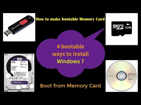 How to make bootable MEMORY CARD and install Windows 7