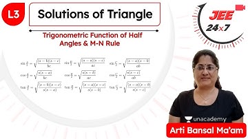 JEE Maths: Solutions of Triangle L3 | JEE 24x7 | Arti Bansal