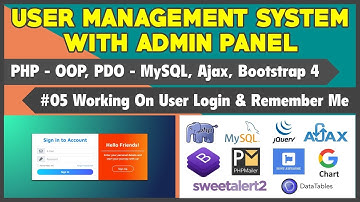 #05 User Management System With Admin Panel | Working On User Login & Remember Me