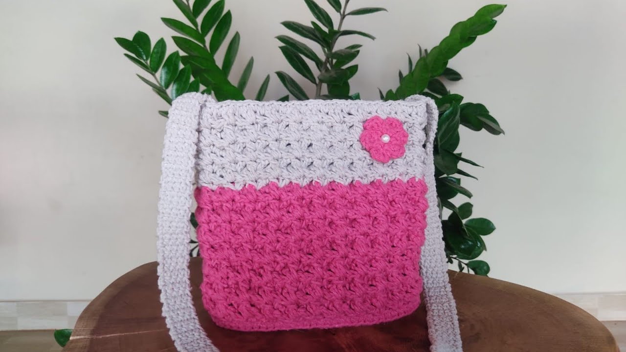 Bolsa de crochê em Barbante feita com esse lindo ponto fácil e rápida ...